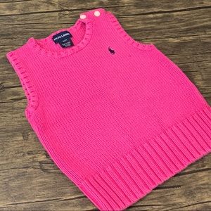 EUC Polo Ralph Lauren Toddler Girl Vest, Pink- Size 3T